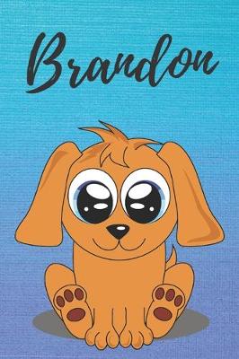 Book cover for Brandon dog coloring book / notebook / journal / diary