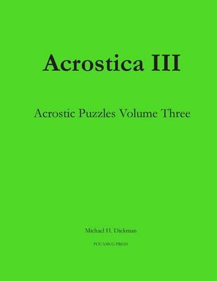 Book cover for Acrostica III