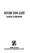 Book cover for Never Too Late