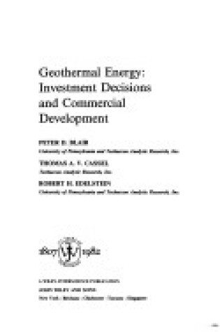 Cover of Geothermal Energy