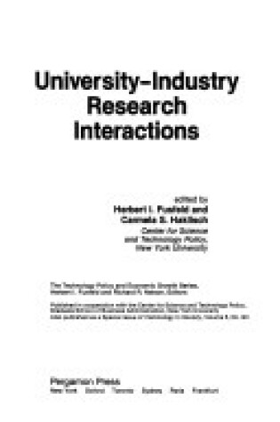 Cover of University/Industry Research Interactions