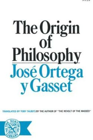 Cover of The Origin of Philosophy