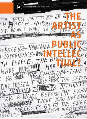 Book cover for The Artist as Public Intellectual