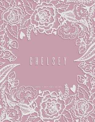 Book cover for Chelsey. Dusty Pink Dot Grid Journal