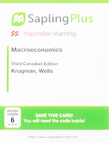 Book cover for Saplingplus for Macroeconomics: Canadian Edition (Single-Term Access)