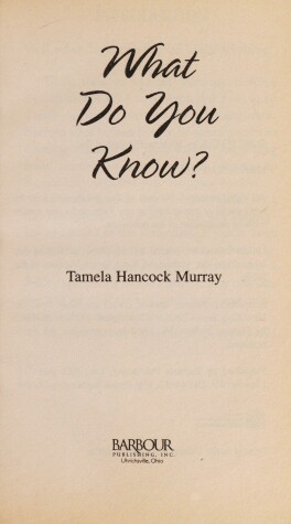 Book cover for What Do You Know?