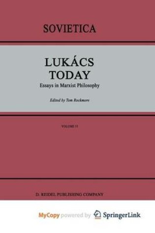 Cover of Lukacs Today