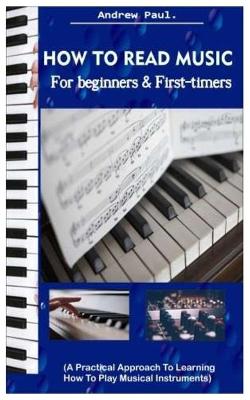 Book cover for HOW TO READ MUSIC for beginners & First-timers.