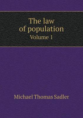 Book cover for The law of population Volume 1