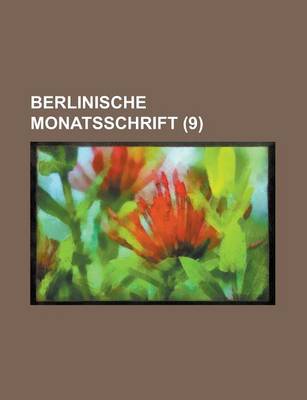 Book cover for Berlinische Monatsschrift (9 )