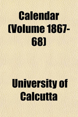 Book cover for Calendar (Volume 1867-68)