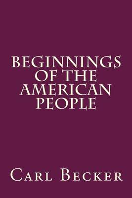 Book cover for Beginnings of the American People