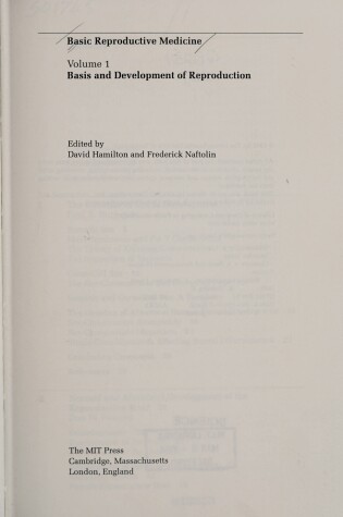 Cover of Hamilton: Basic Reproductive Medicine - Basis & Development of Reproduction (Cloth)