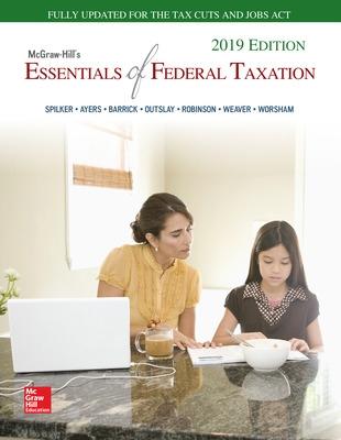 Book cover for McGraw-Hill's Essentials of Federal Taxation 2019 Edition