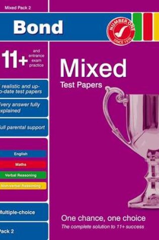 Cover of Bond 11+ Test Papers Mixed Pack 2 Multiple Choice