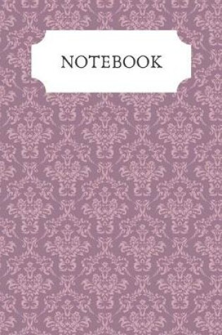 Cover of 6" x 9" Lined Notebook Journal - Purple Damask cover