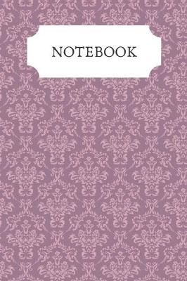 Book cover for 6" x 9" Lined Notebook Journal - Purple Damask cover