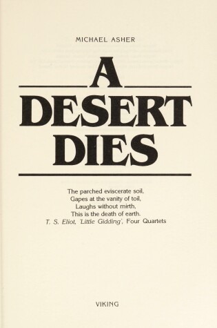 Cover of A Desert Dies