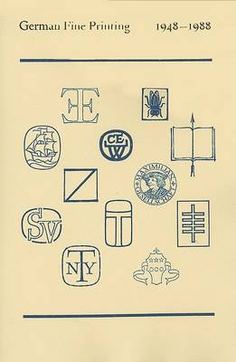 Book cover for German Fine Printing 1948-1988