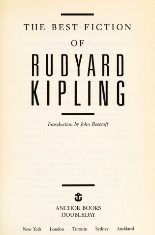 Cover of The Best Fiction of Rudyard Kipling; Introduction by John Beecroft
