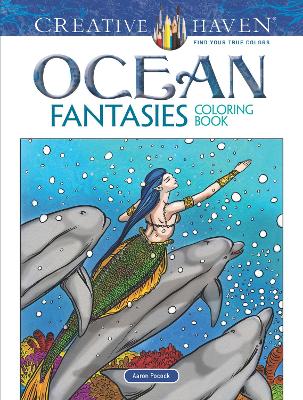 Book cover for Creative Haven Ocean Fantasies Coloring Book