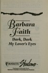 Book cover for Dark, Dark My Lover's Eyes