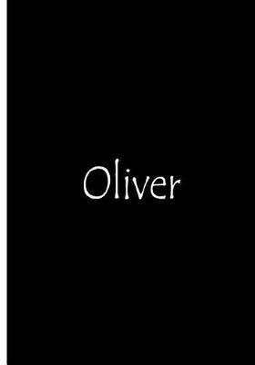 Book cover for Oliver - Black Personalized Journal / Notebook / Blank Lined Pages / Soft Matte