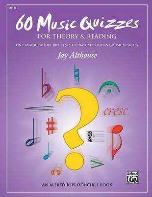 Cover of 60 Music Quizzes for Theory and Reading