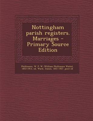Book cover for Nottingham Parish Registers. Marriages