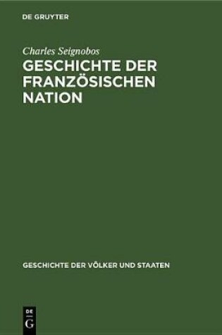 Cover of Geschichte Der Franzoesischen Nation