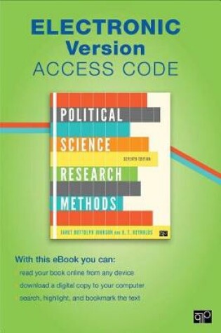 Cover of Political Science Research Methods Electronic Version