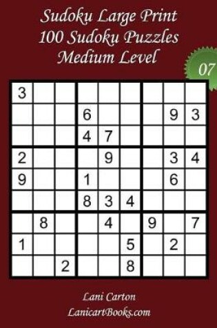 Cover of Sudoku Large Print - Medium Level - N°7