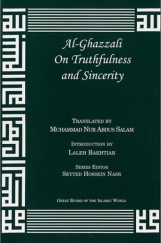 Cover of Al-Ghazzali on Truthfulness and Sincerity