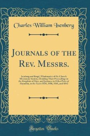 Cover of Journals of the Rev. Messrs.