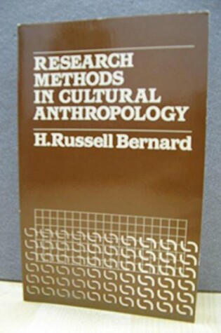 Cover of Research Methods in Cultural Anthropology