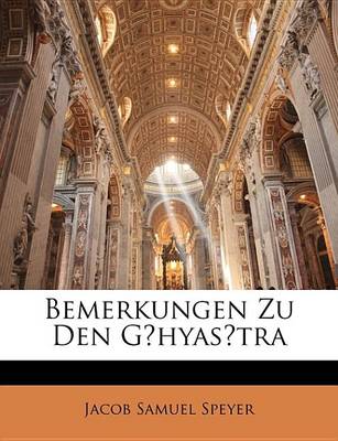 Book cover for Bemerkungen Zu Den Ghyastra