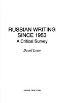 Book cover for Russian Writing Since 1953