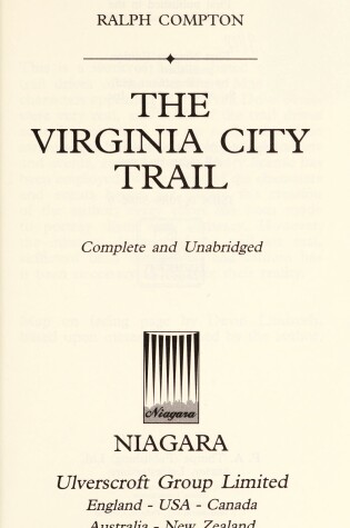 Cover of The Virginia City Trail