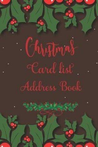 Cover of Christmas Card List Address Book