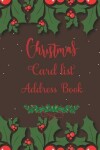 Book cover for Christmas Card List Address Book