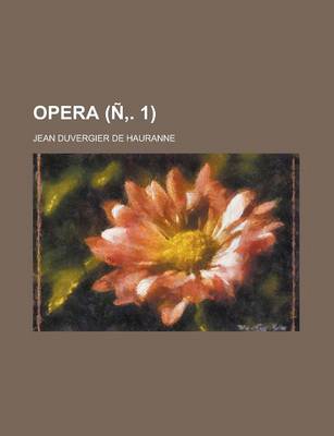 Book cover for Opera Volume N . 1