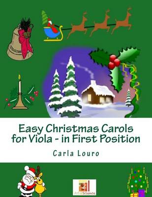 Book cover for Easy Christmas Carols for Viola - In First Position