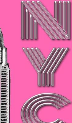 Book cover for New York City Chrysler Building pink Drawing Writing creative blank journal