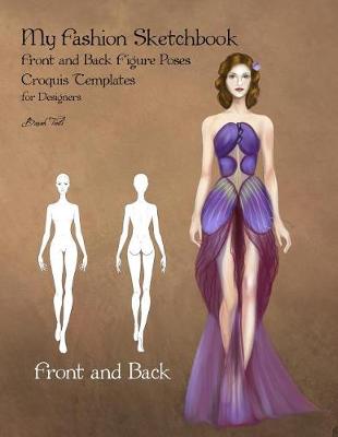 Book cover for My Fashion Sketchbook Front and Back Figure Poses