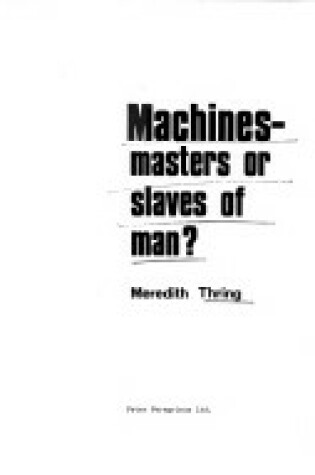 Cover of Machines