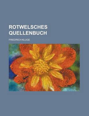 Book cover for Rotwelsches Quellenbuch