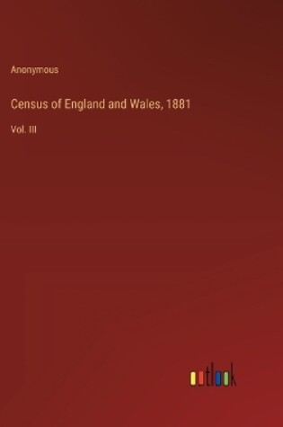 Cover of Census of England and Wales, 1881