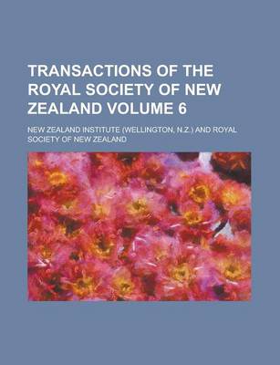 Book cover for Transactions of the Royal Society of New Zealand Volume 6