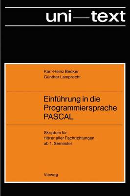 Book cover for Einfuhrung in die Programmiersprache PASCAL