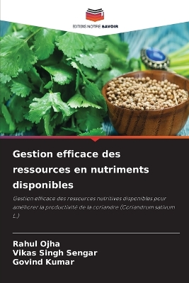 Book cover for Gestion efficace des ressources en nutriments disponibles